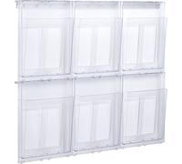 helit H6812002 - Ensemble de porte-brochures muraux DIN A4, 6 casiers