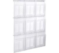 Helit Présentoir Wandset Placativ 9 x A4 280 x 956 x 59 mm Transparent