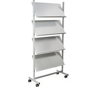 helit h6813499 Trieur Large 3 étagères 4 x DIN A4 Gris argenté