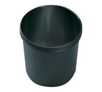 Corbeille à papier en plastique solide 18 litres - Noir
