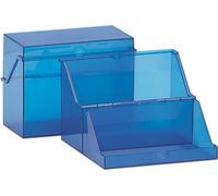 helit Klein Boîte à fiches translucide A6 horizontal bleu non équipée