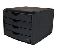 Helit Boîte à tiroirs H6429595 plastique recyclé Blauer Engel Anthracite/noir 1 pièce