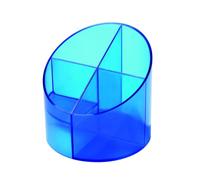 helit Multicanaux Economy Transparent 4 compartiments bleu