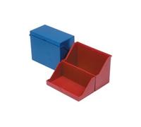 helit - petite caisse de fichier format A5 à l'italienne, bleu