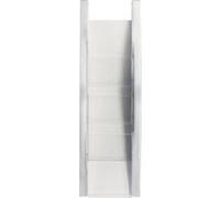 Helit Présentoir à documents H6270300 – 4 compartiments 1/3 A4 – Transparent/argent
