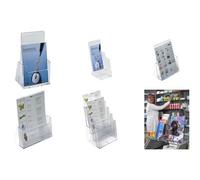 Helit Porte-prospectus de table DIN A4 vertical plastique transparent autonome Quantité 1
