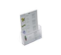 Helit H2352302 The helpdesk Support pour brochures de table 1 format A4 Transparent