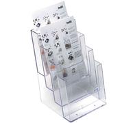 Helit Porte-Brochure De Table, A5 Portrait, 4 Compartiments