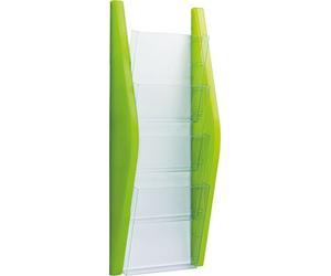 helit porte brochure h6270359 affichage 4 compartiments A5 215 x 540 x 80 mm vert citron