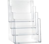 Helit H2352202 Porte-brochures transparent DIN A5 vertical Nombre de compartiments 4 1 pc(s) (l x H x P) 165 x 257 x 175 mm