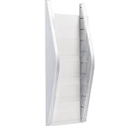 helit Porte-brochures mural DIN A5 vertical 4 compartiments argenté