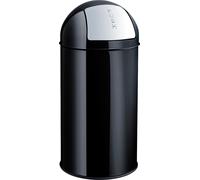 helit poubelle avec clapet d'insertion Push 50 litres noir