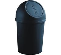 Poubelle à clapet Push, 6 litres, noir