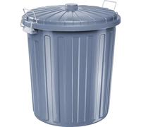 HELIT Kaiserkraft Poubelle avec couvercle en plastique Gris Volume 73 l