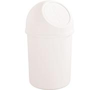 helit Poubelle h2401005 avec rabat à pression, 6 l, blanc