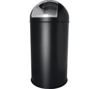 helit poubelle métallique "the dome" 30 litres noir