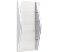 Helit Pr?Sentoir Mural Format A4 4 Compartiments Argent,