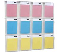 Helit Présentoir Placativ, 12 Compartiments Format A4, Cristal