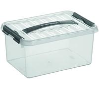 helit sunware H6160102 - Boîte de rangement „the q-line“ 6 L | Boîte de rangement transparente avec couvercle pour un rangement clair