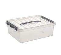 Helit Sunware Boîte de rangement H6160202 «The Q Line» 10 l transparente avec couvercle, 1 pièce