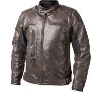 Helite Roadster Veste en cuir de moto airbag, Marron, Taille S