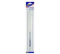Helix L30 Règle grossissante en plastique transparent avec grossissement x2 300 mm