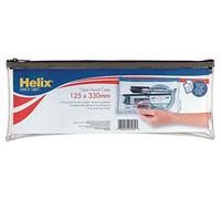 Helix M78040 Trousse à crayons PVC Zip coloré Transparent 330 x 125 mm (Import Royaume Uni)