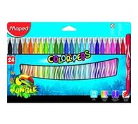 Maped Feutres de coloriage Jungle Color’Peps 24 lavables résistants au séchage - Pochette carton