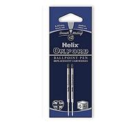 Helix Oxford Lot de 2 recharges pour stylo à bille Encre noire