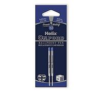 Helix Oxford Premium Lot de 2 recharges pour stylo à bille Encre bleue