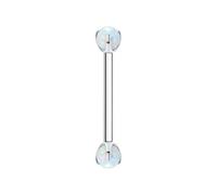 Helix Piercing Oreille Argent, 1pcs 16G Titane Piercing Nez Septum Tige Segment Cartlidge Helix Daith Conch Bijoux avec des opales blanches colorées, 1.2x14mmx4mm