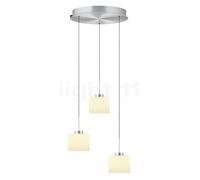 Hell Abby Suspension LED Cluster - 3 foyers aluminium mat Ce luminaire comporte des modules à LED prémontés de classes énergétiques A A++, A+, A