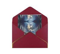 hell and heaven Cartes vierges avec enveloppes pour toutes les occasions, note scintillante de qualité supérieure pour anniversaire, Noël, mariage, 10,2 x 15,2 cm