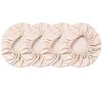 Hell Blues Lot de 4 housses réutilisables en coton bio pour réguler l'humidité - Housses élastiques pour bols de petite et moyenne taille (11,4 à 17,8 cm)
