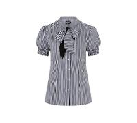 Hell Bunny Chemisier Humbug Femme Chemisier Noir/Blanc 100% Viscose Regular/Coupe Standard