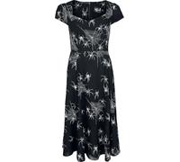 Hell Bunny Grungy Spider Dress Femme Robe mi-Longue Noir/Blanc XL 100% Viscose