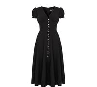 Hell Bunny Jinx Dress Femme Robe mi-Longue Noir XL 95% Polyester, 5% Élasthanne