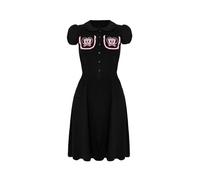 Hell Bunny Not Into You - Robe Femme Robe mi-Longue Noir M 100% Viscose