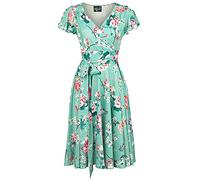 Hell Bunny Robe Midori Femme Robe Courte Menthe M 95% Polyester, 5% Élasthanne