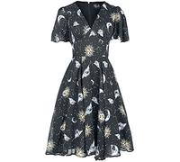 Hell Bunny Robe Solaris Femme Robe mi-Longue Noir M 100% Polyester