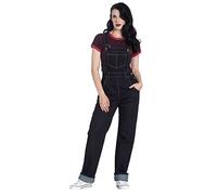 Hell Bunny Salopette Jeans Denim Elly May Années 1940 1950 Vintage Retro Rockabilly - Bleu Marine (S)