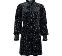 Hell Bunny Vela Dress Femme Robe mi-Longue Noir XS 95% Polyester, 5% Élasthanne