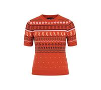 Hell Bunny Vixey Pull Renard Tricoté 50's Vintage Retro Pinup Manches Courtes, Orange, XXL