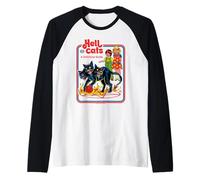 Hell Cats Retro Vintage Funny Adult Humor Manche Raglan
