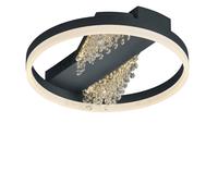 Hell Dunja Plafonnier LED noir Ce luminaire comporte des modules à LED prémontés de classes énergétiques A A++, A+, A