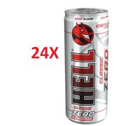 HELL Energy Drink CLASSIC ZERO - TUTTI FRUTTI - Lot de 24 boissons énergétiques 250 ml - ZERO SUGAR