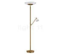 Hell Findus Lampadaire LED laiton vieilli - avec lampe de lecture Ce luminaire comporte des modules à LED prémontés de classes énergétiques A A++, A+, A