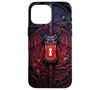Hell Gate Case Demon Door Gothic Horror Dark Fantasy Metal Coque pour iPhone 16 Pro Max