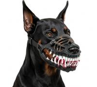 Hell Hound Monster Muzzle Halloween Scary, Dog Costume Mask Latex, for Halloween Party Cosplay Dogs Beast Terror Pet Lifelike Teeth Mask Photo Shoots Trick Or Treat (Style B,XL)