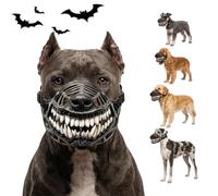 Hell Hound Monster Muzzle, Scary Dog Muzzle with Teeth Hellhound Monster Mask, Costume Adjustable Straps for Halloween Party Cosplay Photo Shoots (Without Blood,S(22CM/8.66IN))